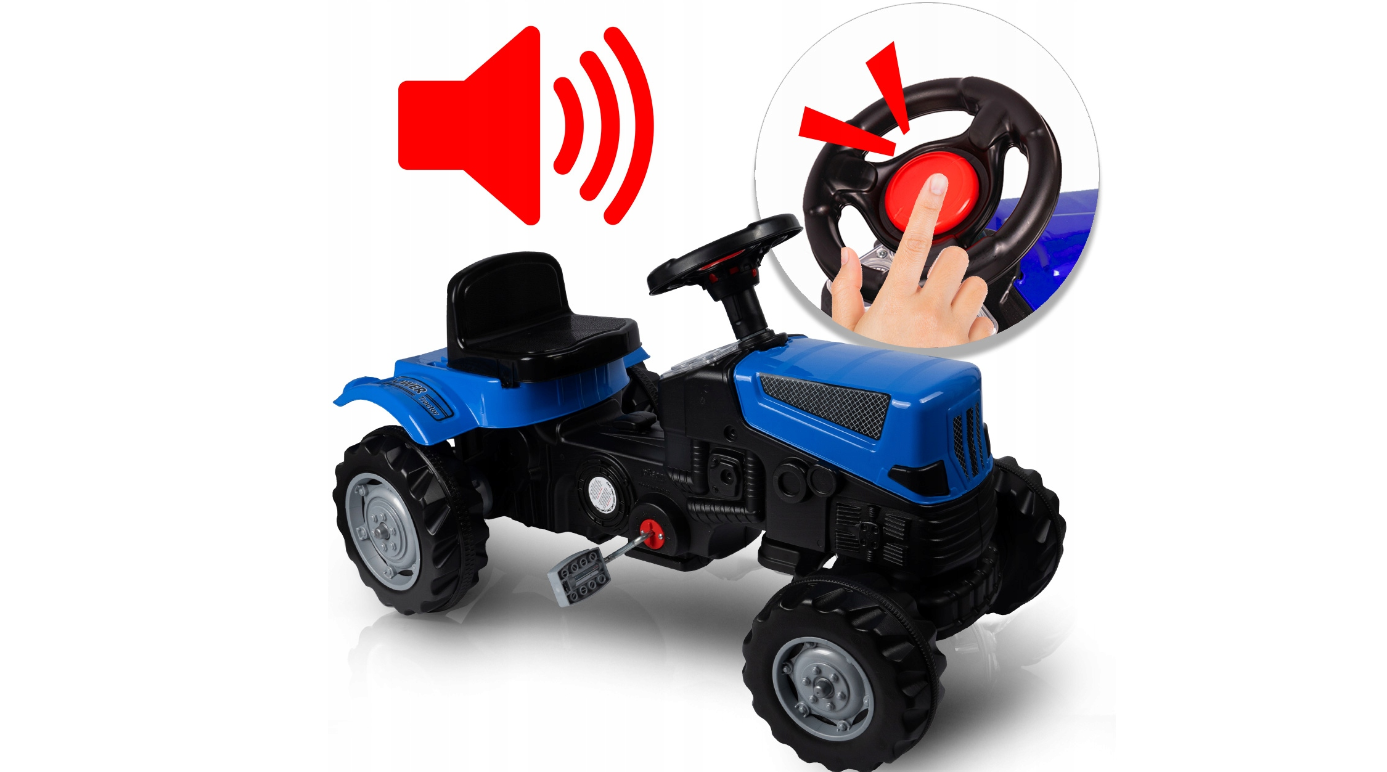 Tractoras XXL cu pedale, albastru, MalPlay 111735