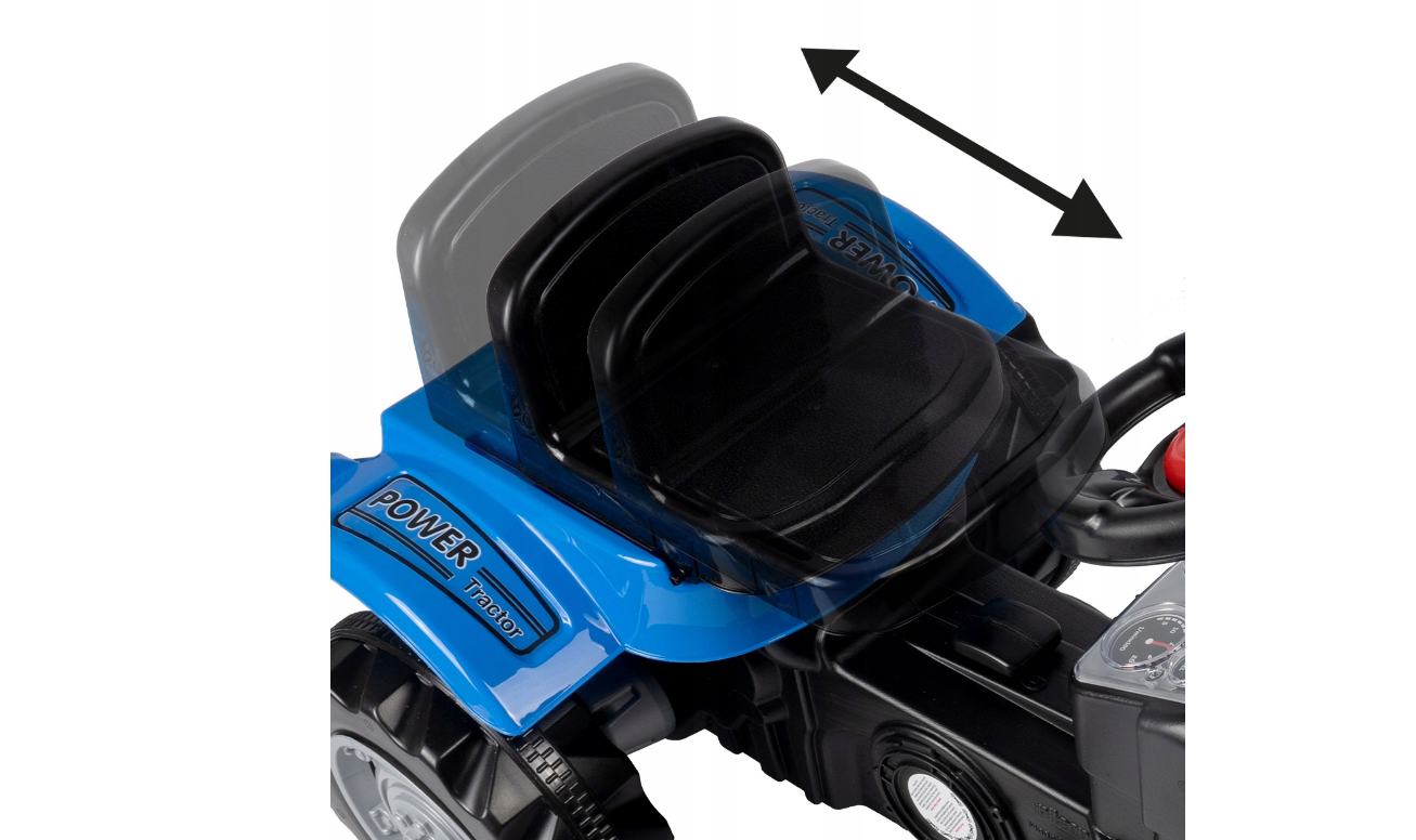 Tractoras XXL cu pedale, albastru, MalPlay 111735