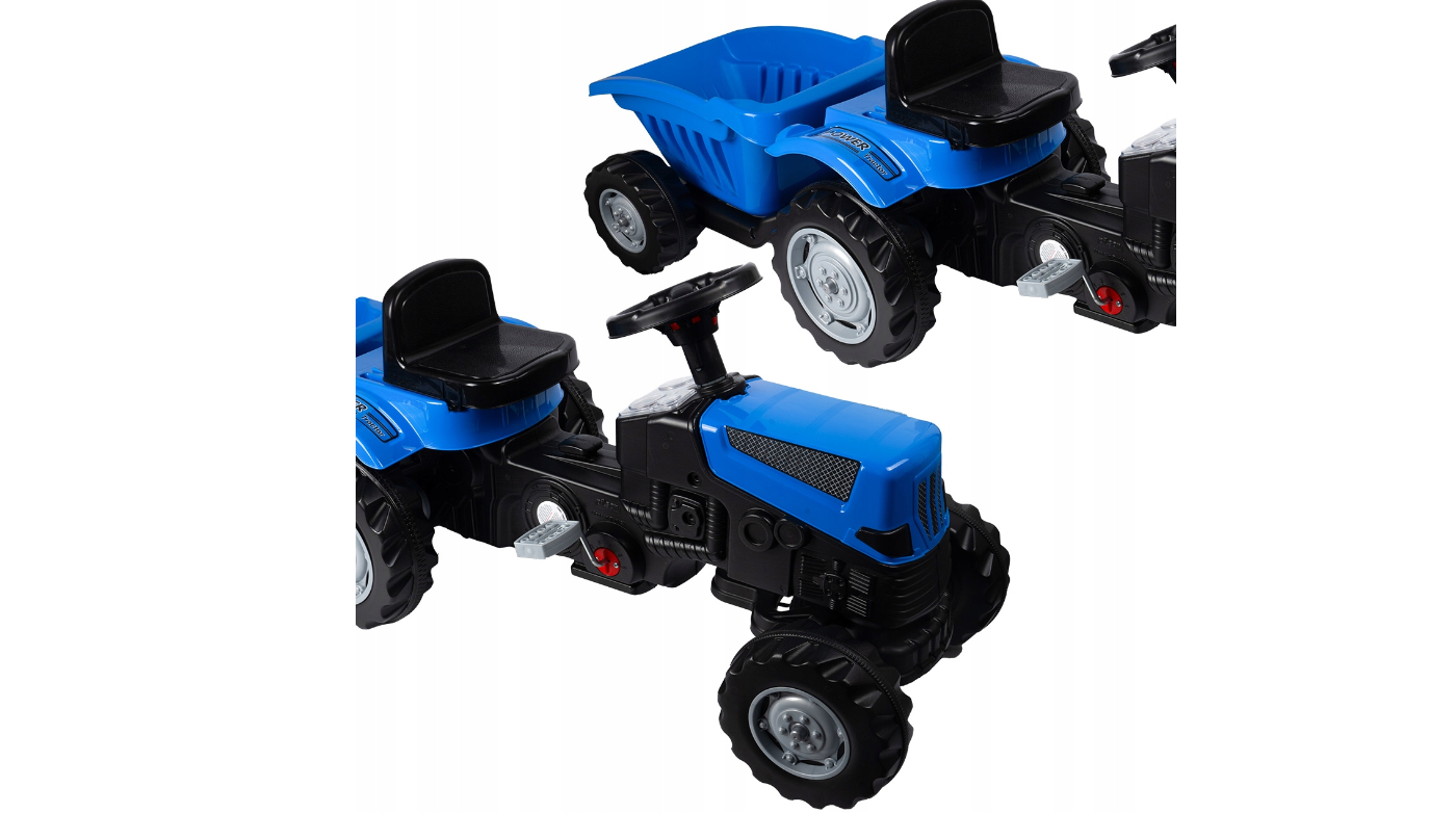 Tractoras XXL cu pedale, albastru, MalPlay 111735