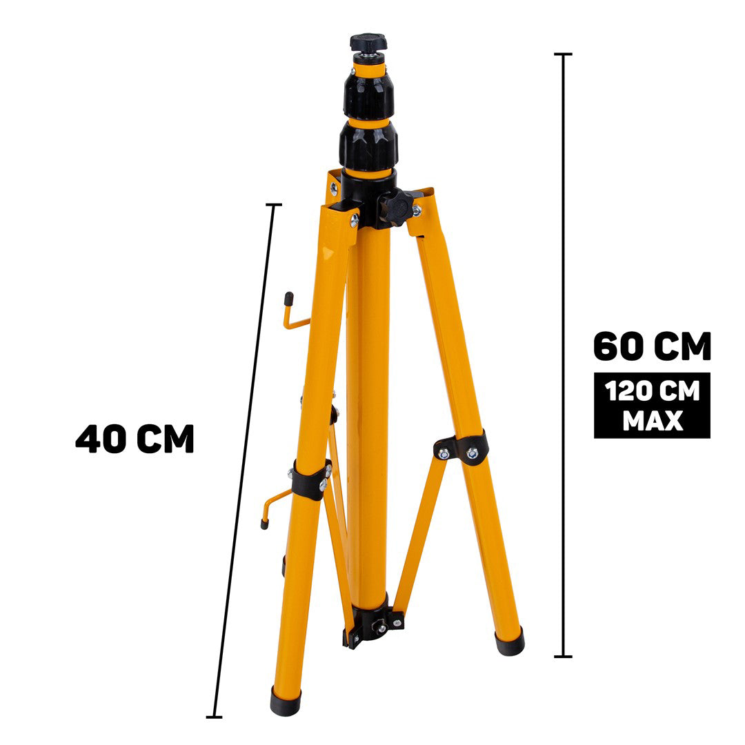 Proiector LED 2 x 100 W cu trepied telescopic pentru constructii, alb neutru, 4500 K, Keltin K02051