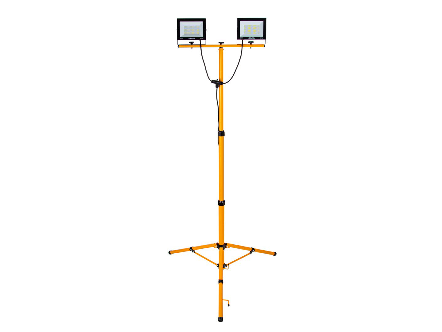 Proiector LED 2 x 50 W cu tepied telescopic pentru constructii, alb neutru, 4500 K, Keltin K02054