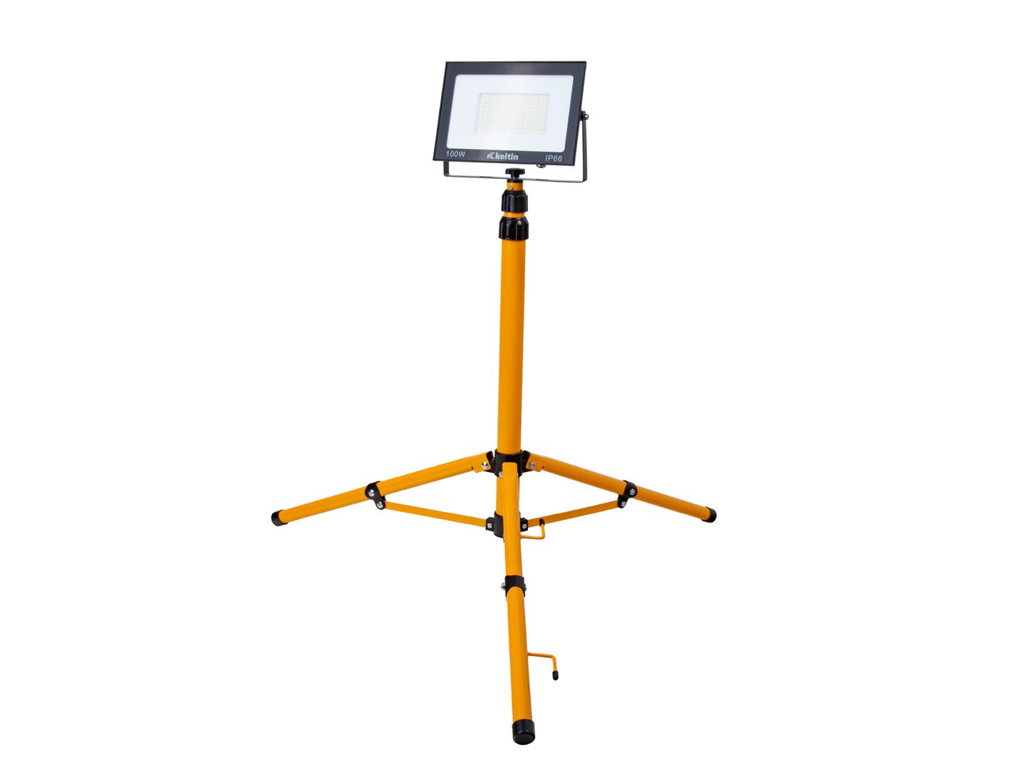 Proiector LED 100 W cu trepied telescopic pentru constructii, alb rece, 6500 K, Keltin K02062