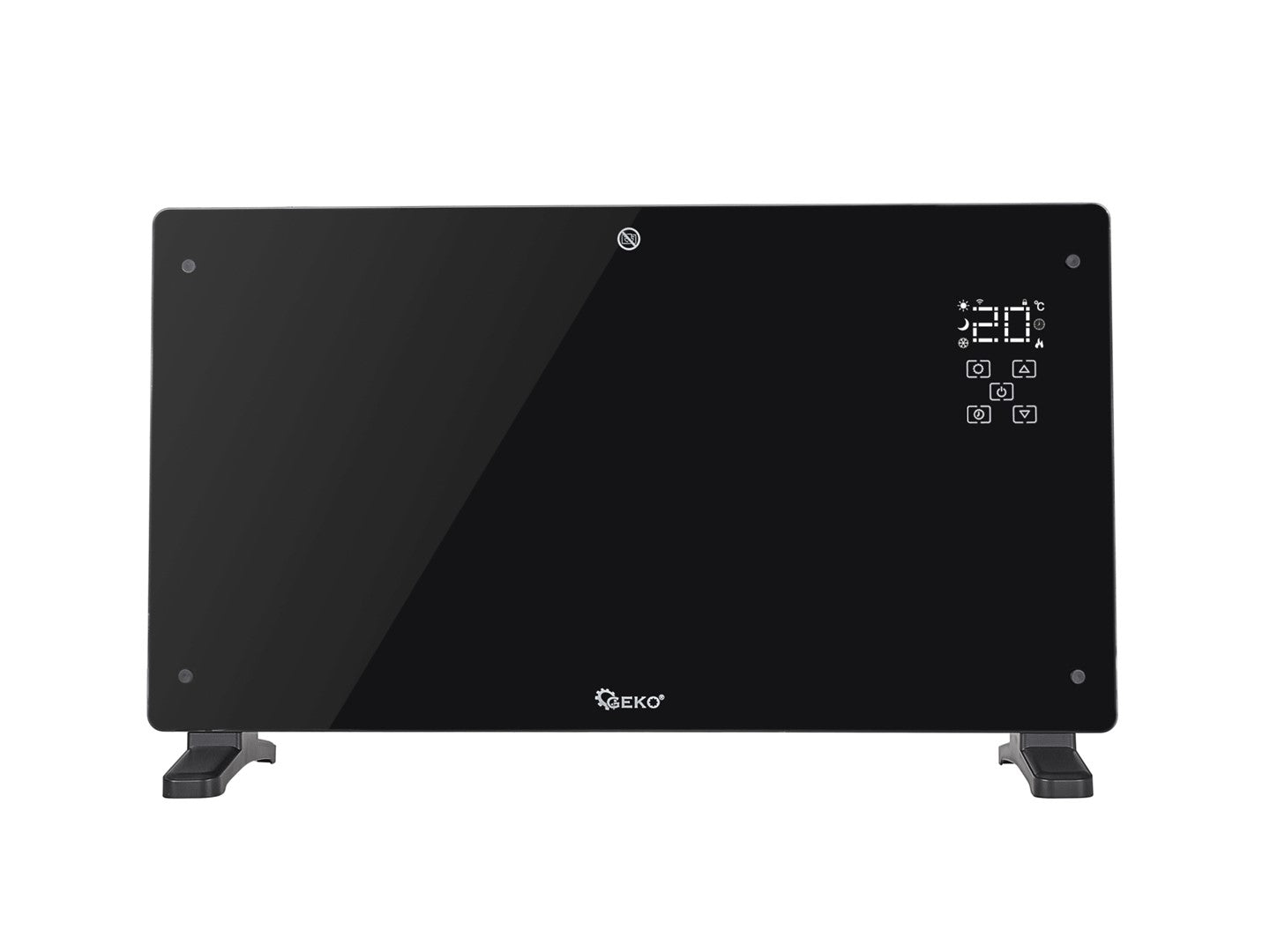 Convector electric negru cu afisaj LCD, teletomanda si Wi-Fi, 2500 W, Geko G80447