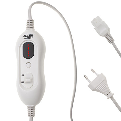 Centura de incalzire pentru zona lombara, 100 W, 32 x 32 cm, gri, Adler AD7437