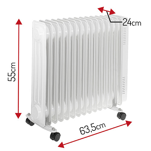 Radiator electric, 2500 W, alb, Adler AD7819