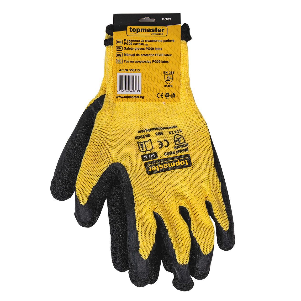 Manusi de protectie PG09 acoperite cu latex, Topmaster 558113