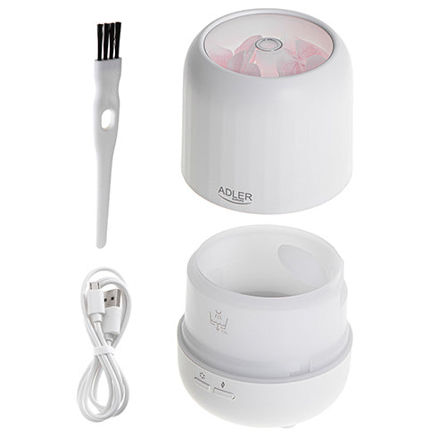 Difuzor aromaterapie cu ultrasunete, 100 ml, lumina ambientala, Adler AD7968