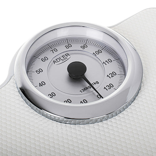 Cantar de baie mecanic, capacitate maxima 136 kg, 31 x 35 x 6.5 cm, Adler AD8180
