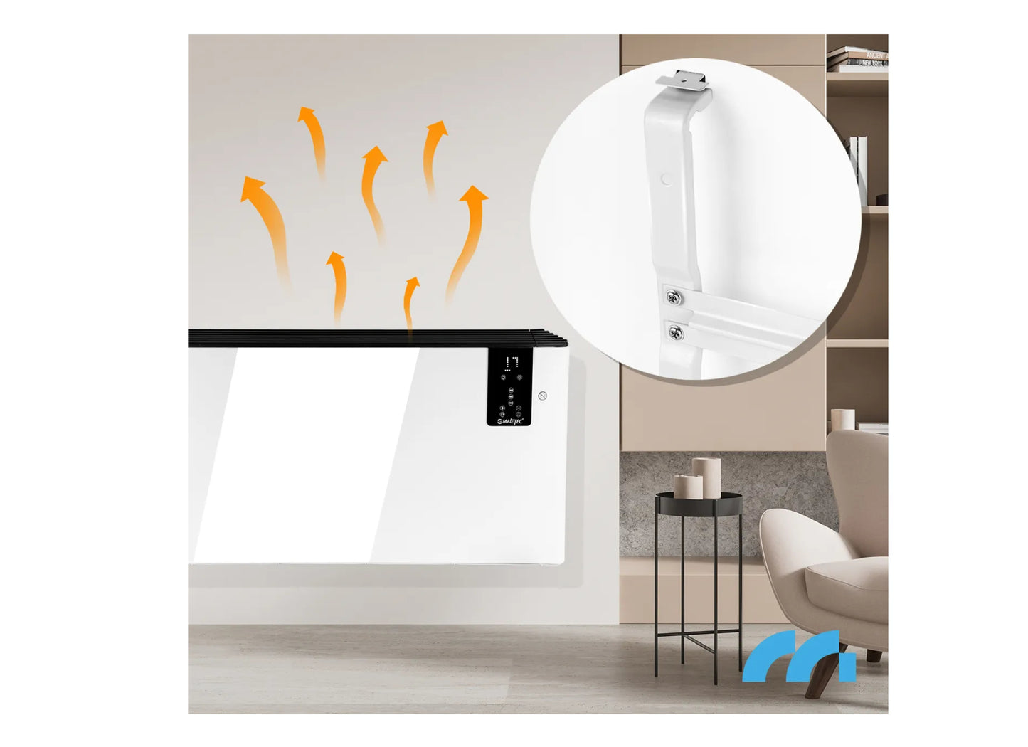 Convector electric cu termostat CH2400DW-PRO, 2400 W, MalTec 111955