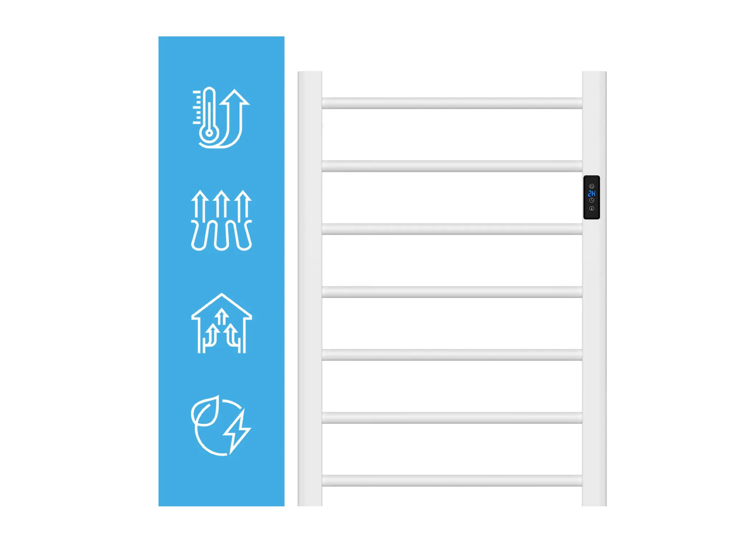 Calorifer electric pentru baie BH200W-WH, 200 W, alb, MalTec 112042