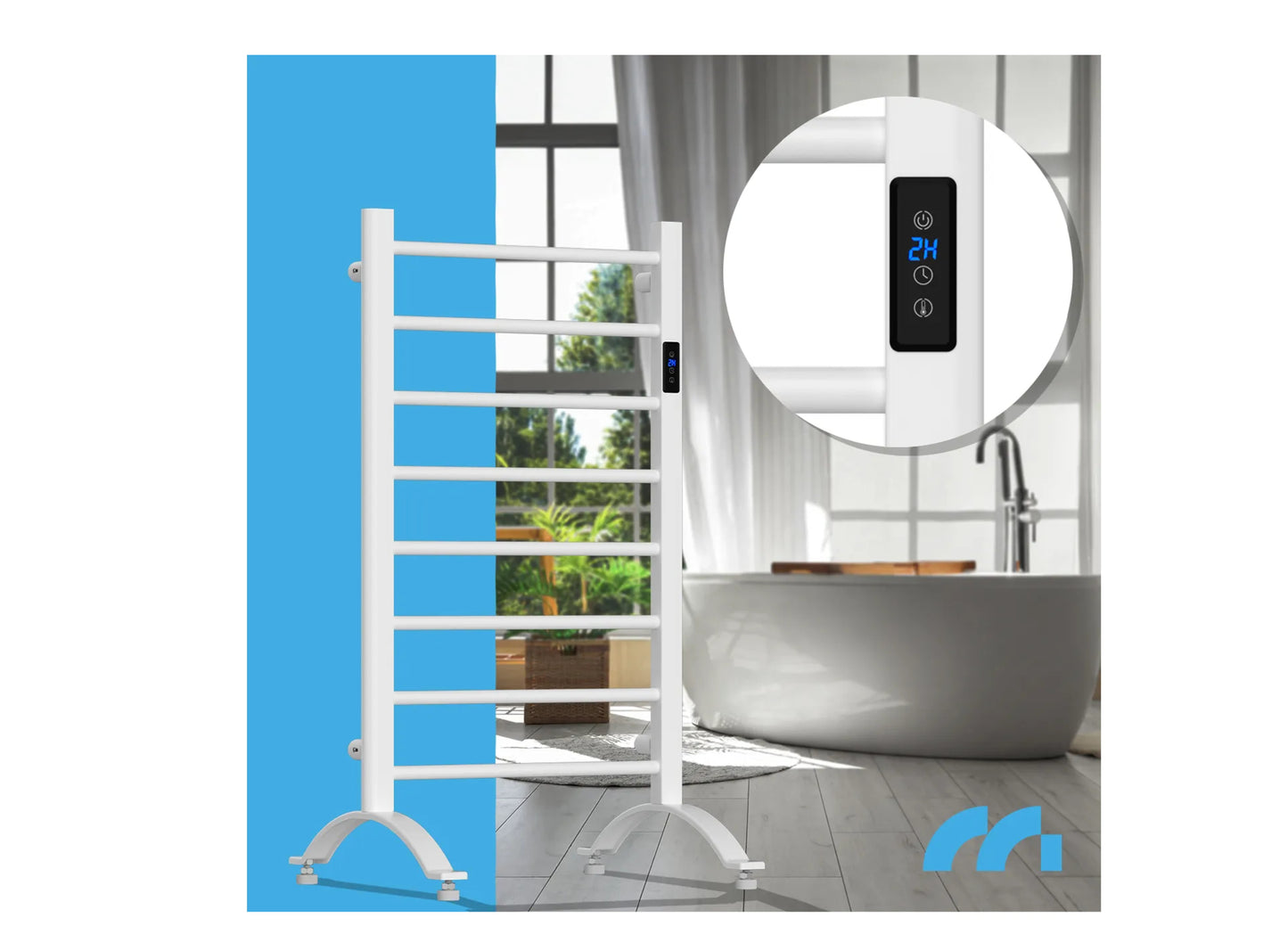 Calorifer electric pentru baie BH200W-WH, 200 W, alb, MalTec 112042