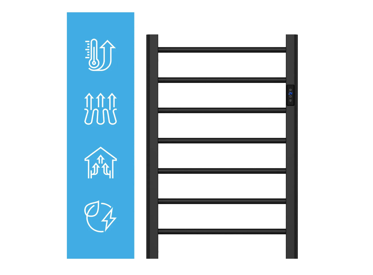 Calorifer elecftric pentru baie BH200W-BL, 200 W, negru, MalTec 112043