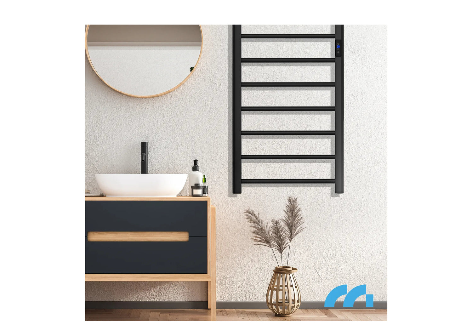 Calorifer elecftric pentru baie BH200W-BL, 200 W, negru, MalTec 112043