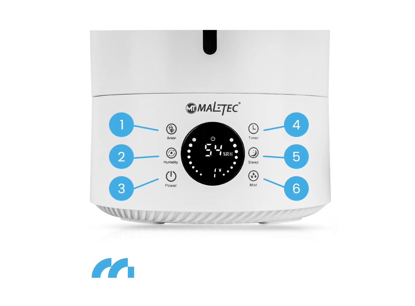 Umidificator de aer ionizator cu difuzor de aromateraie WT-5000-ION, 3 uleiuri esentiale inclse, MalTec 111990