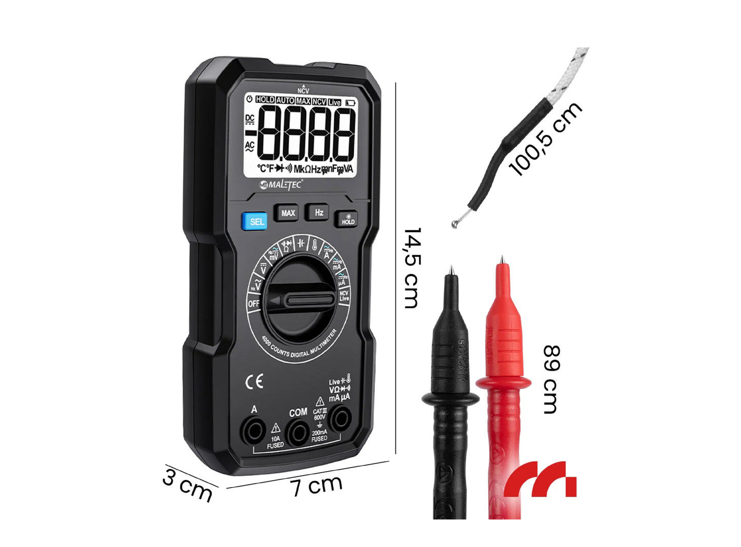 Multimetru digital LCD MasterMultimeter, MalTec 111917