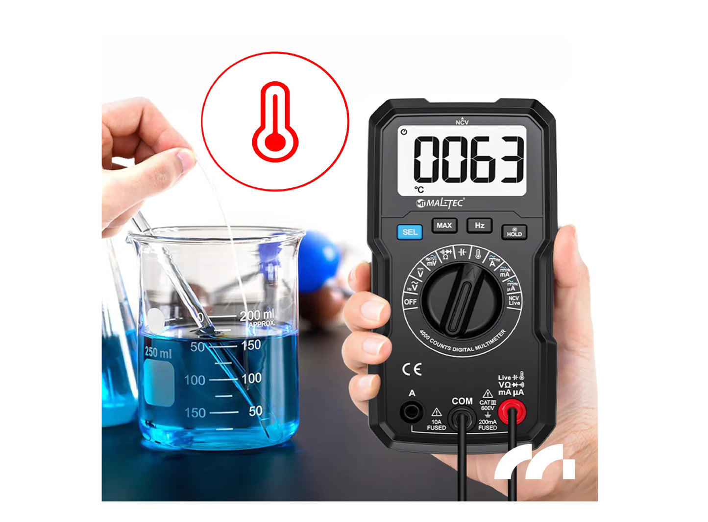 Multimetru digital LCD MasterMultimeter, MalTec 111917