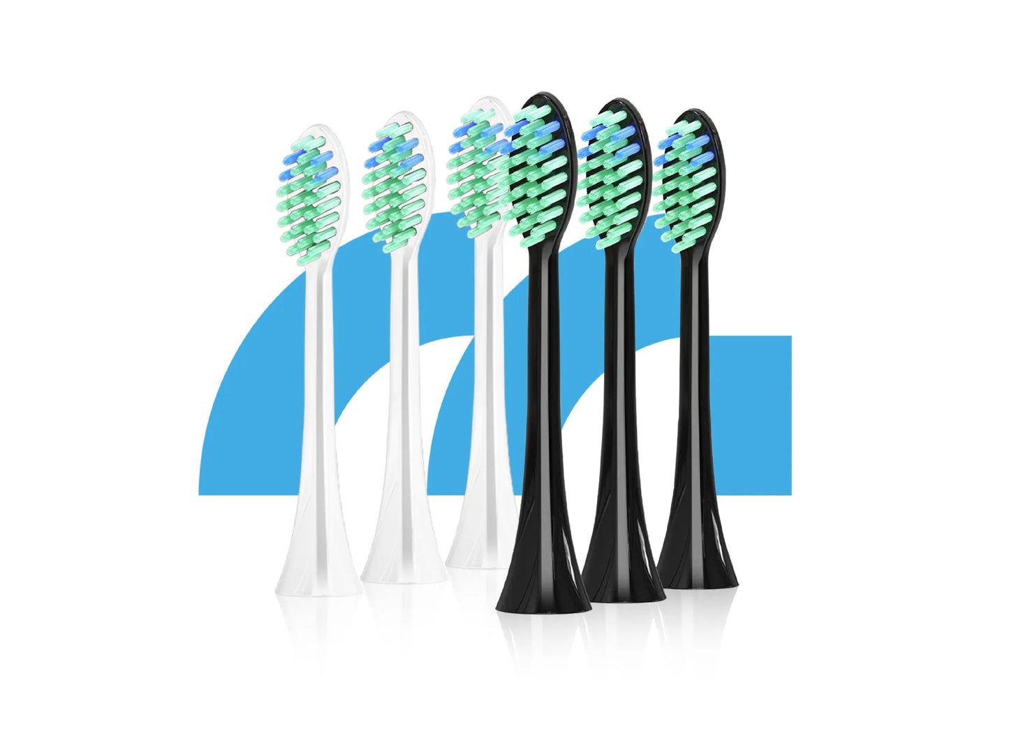 Set 2 periute electrice Sonic cu 6 capete si incarcator, MalTec 111925