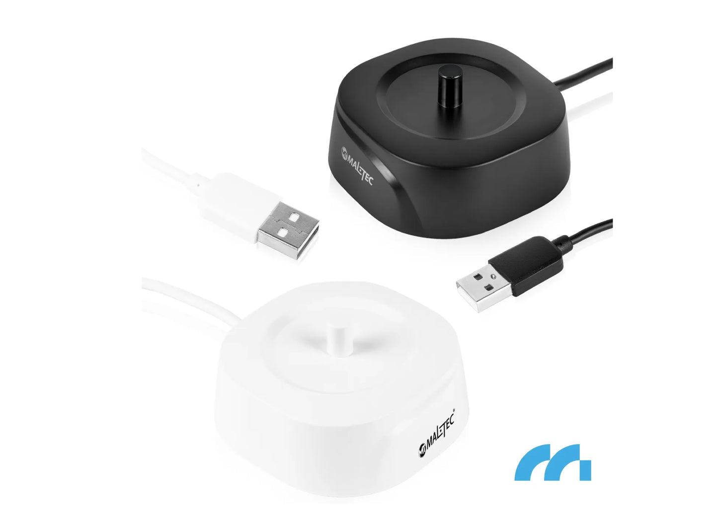 Set 2 periute electrice Sonic cu 6 capete si incarcator, MalTec 111925