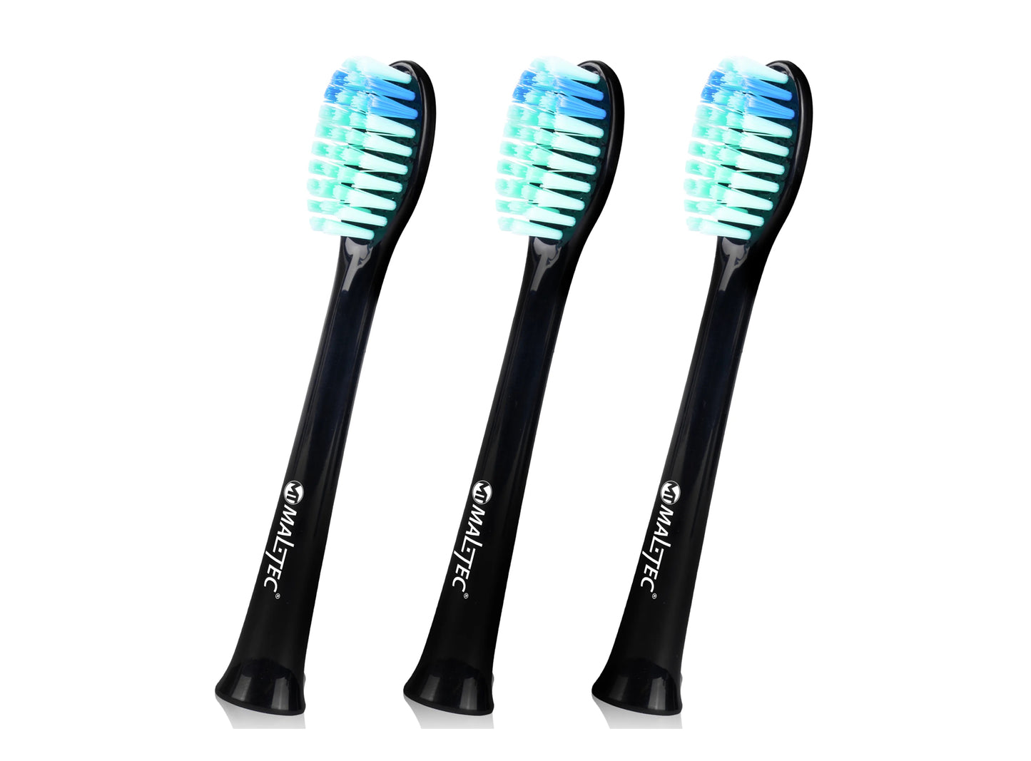 Set 3 capete de periuta pentru periuta de dinti electrica, universal, negru, MalTec 111931
