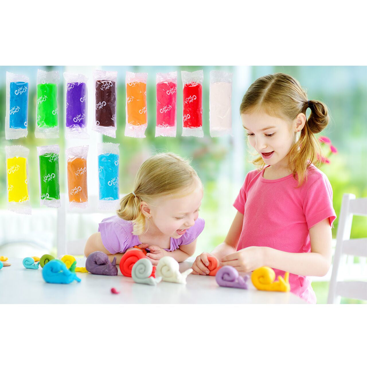 Set plastilina, multicolor, 12 elemente, MalPlay 111528