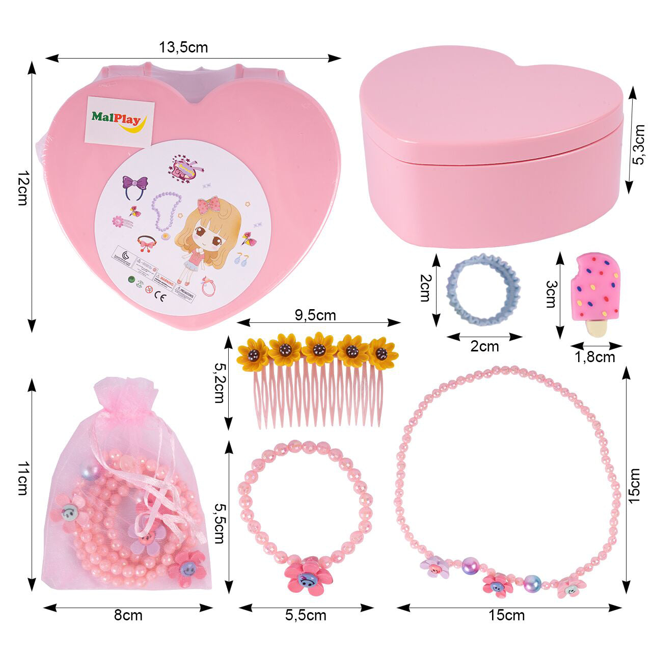 Set coafare pentru fetite, 43 elemente, MalPlay 110516