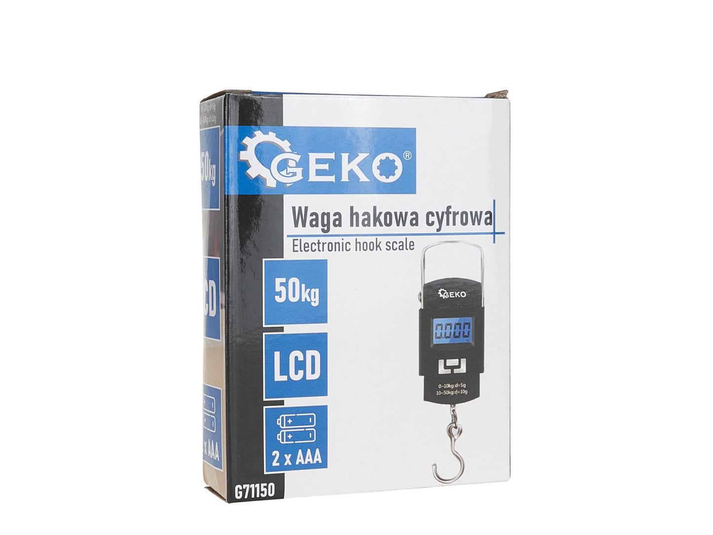 Cantar digital cu carlig, capacitate maxima de cantarire 50 kg, Geko G71150