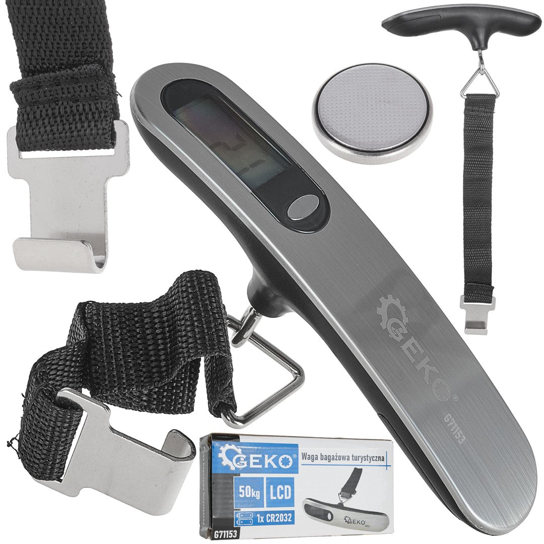 Cantar de bagaje cu afisaj LCD, capacitate maxima de cantarire 50 kg, Geko G71153