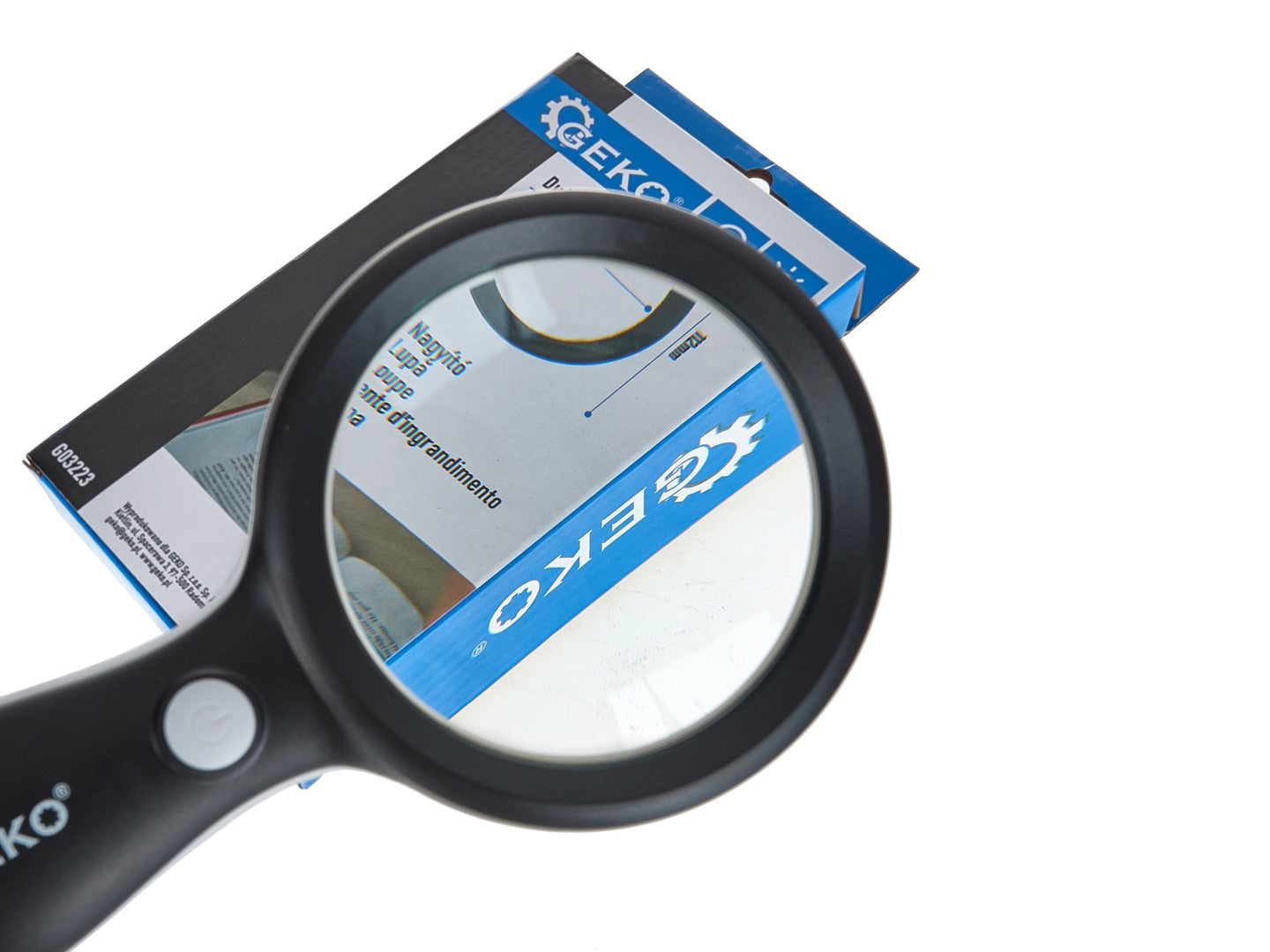 Lupa cu LED, 88 x 10 x 18 mm, 10 x, Geko G03223