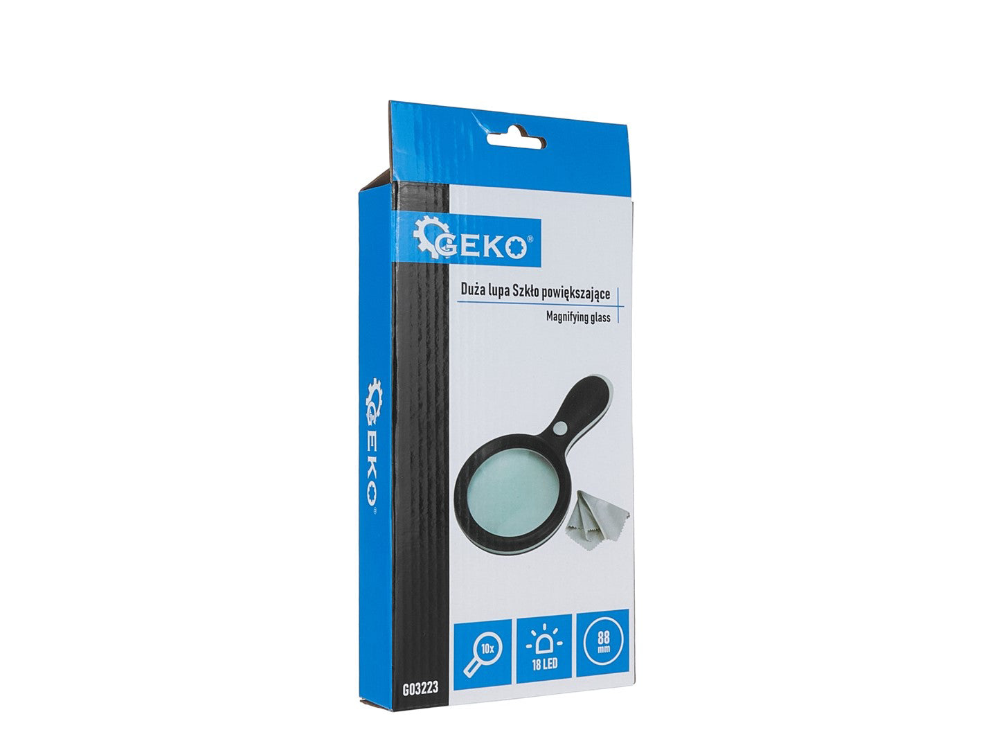 Lupa cu LED, 88 x 10 x 18 mm, 10 x, Geko G03223