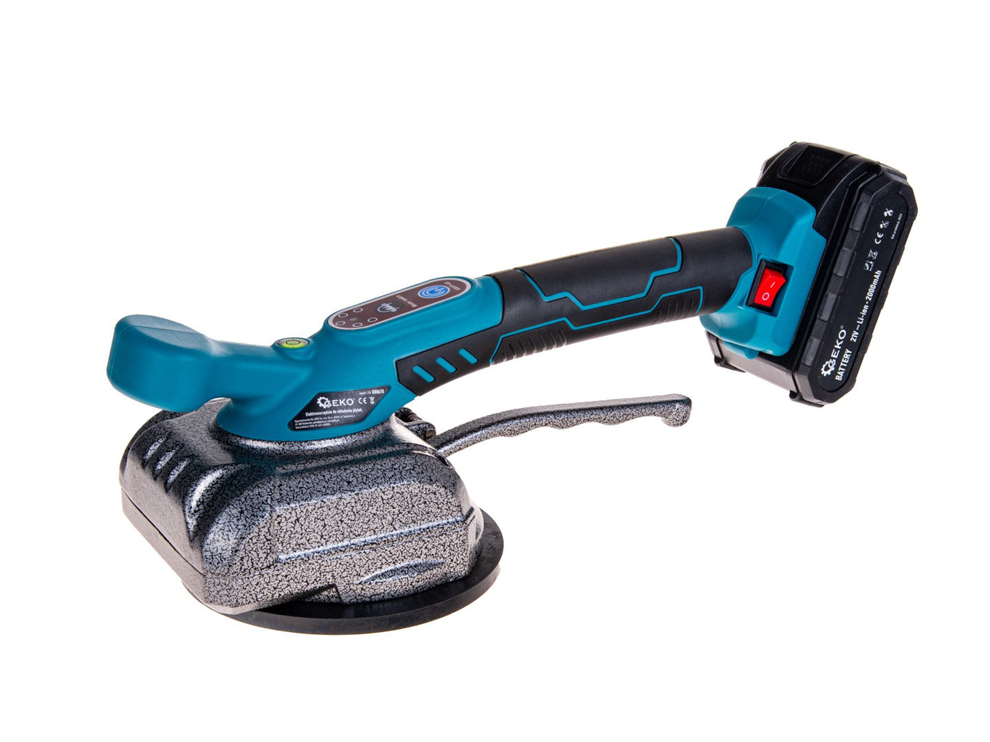 Ventuza vibranta pentru gresie cu acumulator, 21 V, Geko G80670