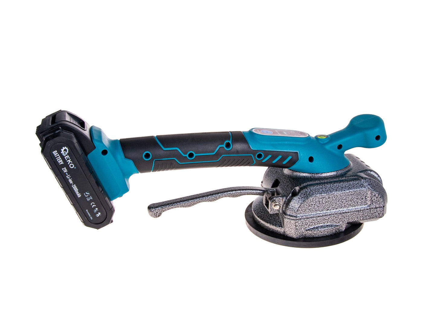 Ventuza vibranta pentru gresie cu acumulator, 21 V, Geko G80670