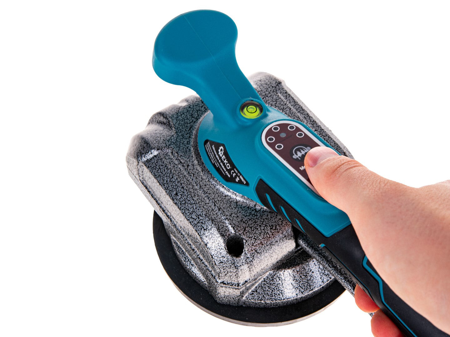 Ventuza vibranta pentru gresie cu acumulator, 21 V, Geko G80670