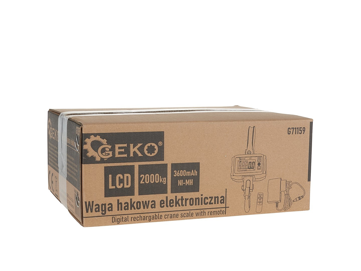 Cantar electronic pentru depozit cu telecomanda, capacitate maxima 2000 kg, Geko G71159