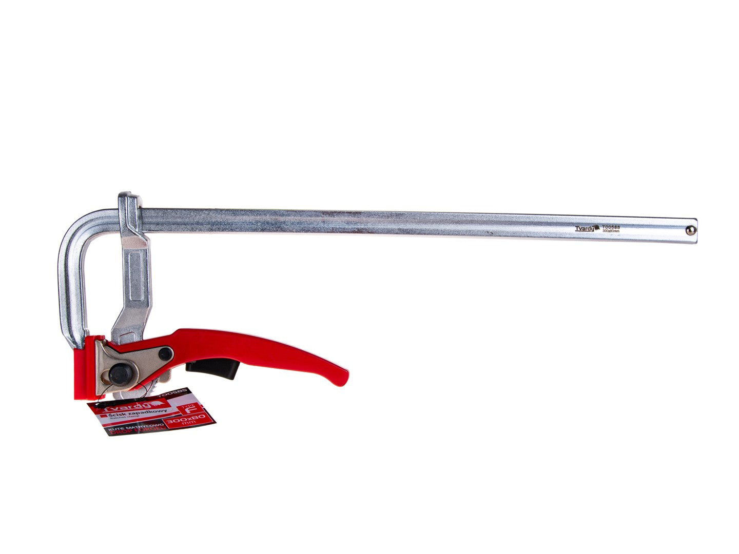 Clema de tamplarie tip F cu clichet, 300 x 80 mm, TVARDY T00585