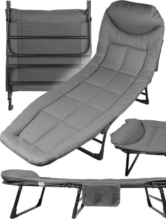 Scaun de gradina pliant cu perna Sunwaal, 198 x 30 cm, MalTec 111406