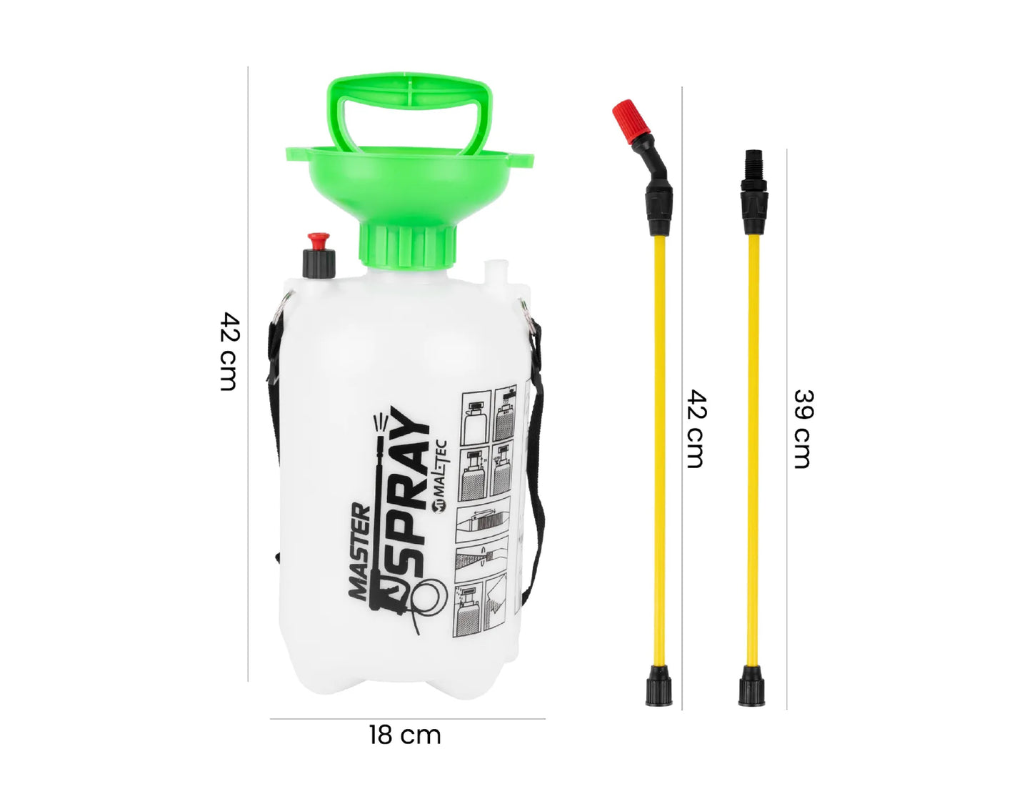 Pulverizator manua de gradina MasterSpray5L cu lance, capacitate 5 l, MalTec 111437