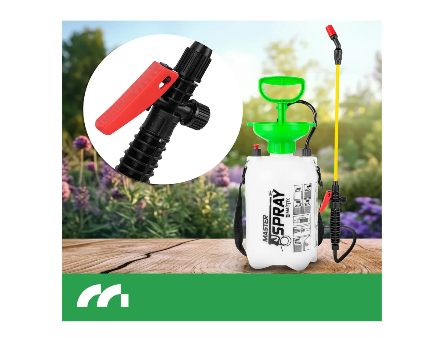 Pulverizator manua de gradina MasterSpray5L cu lance, capacitate 5 l, MalTec 111437