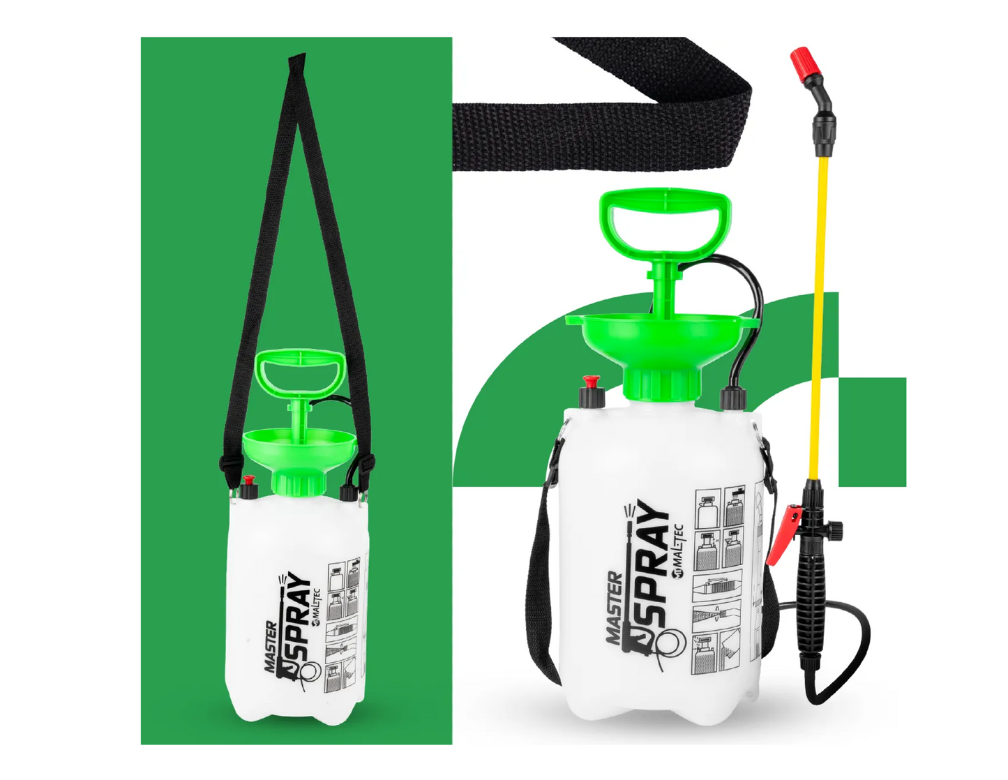 Pulverizator manua de gradina MasterSpray5L cu lance, capacitate 5 l, MalTec 111437