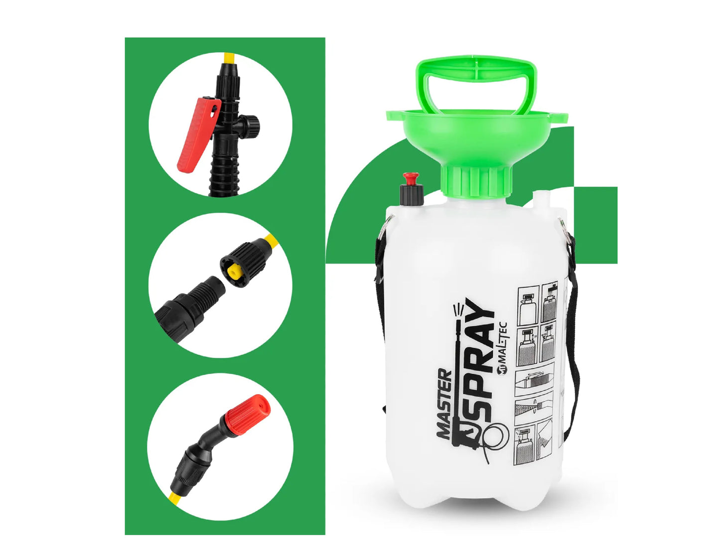 Pulverizator manua de gradina MasterSpray5L cu lance, capacitate 5 l, MalTec 111437