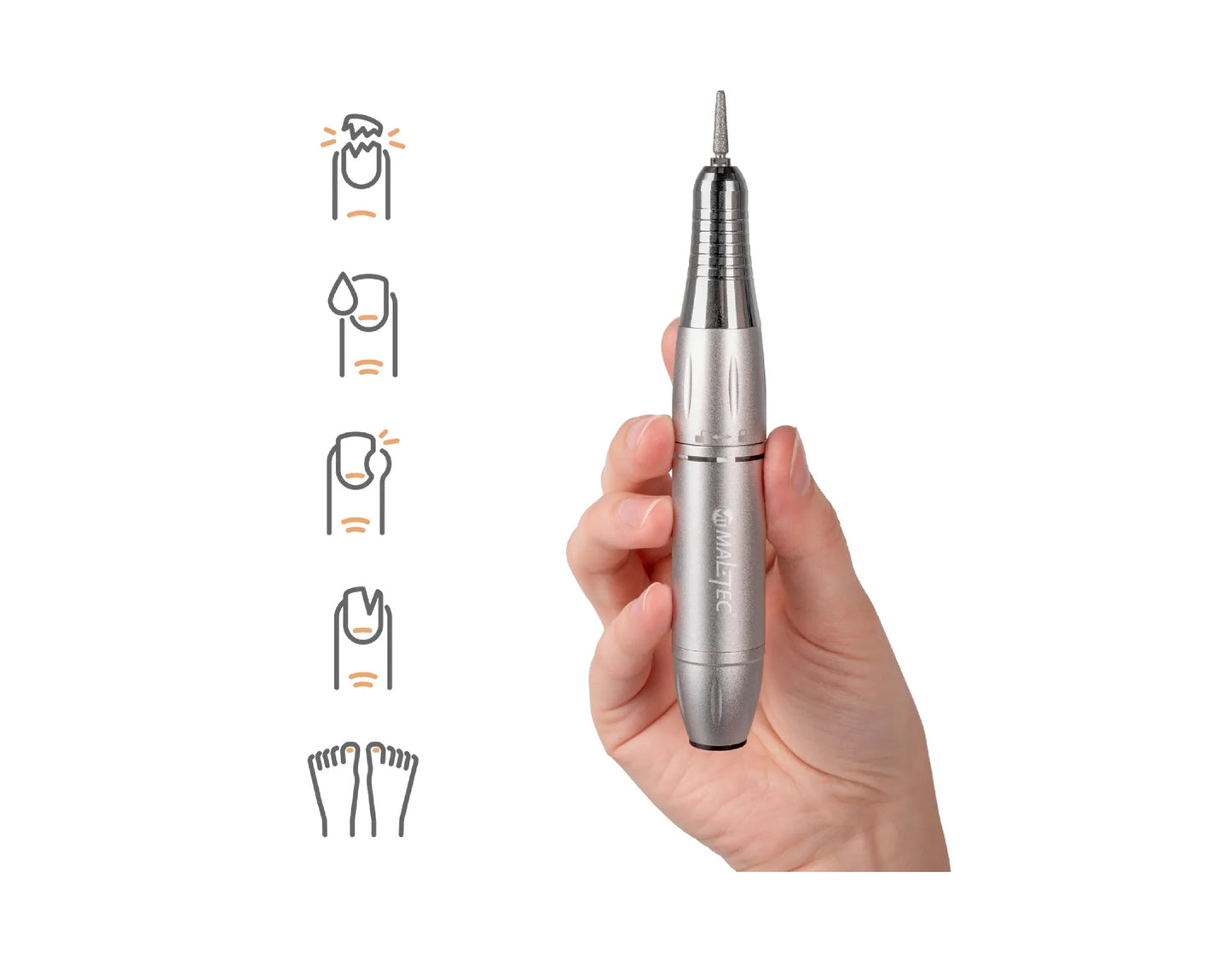 Set freza profesionala pentru unghii cu accesorii, MalTec 111450