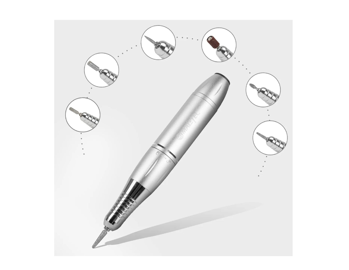 Set freza profesionala pentru unghii cu accesorii, MalTec 111450