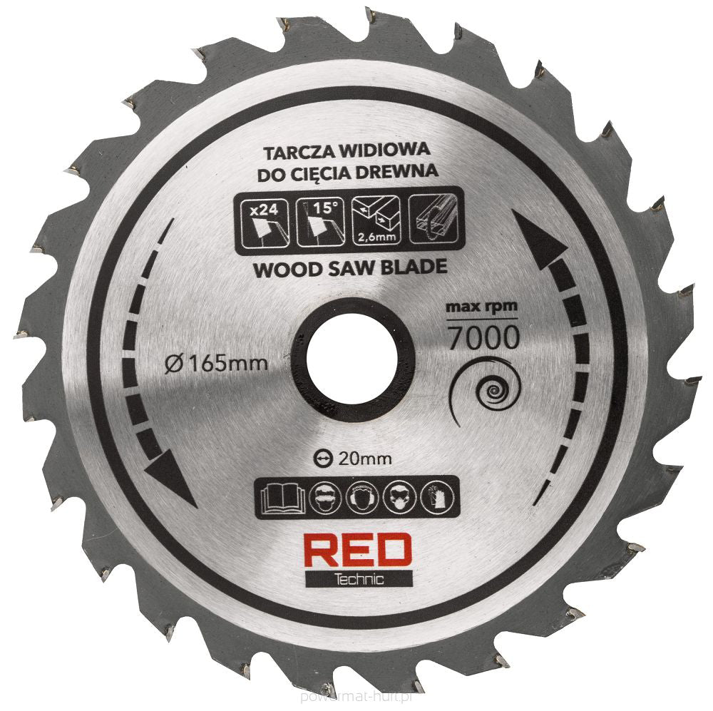 Fierastrau circular, 2400 W, 5200 rpm, Red Technic RTPZ0129