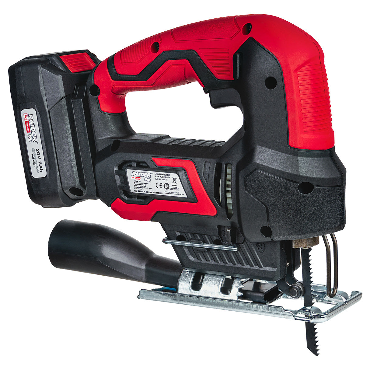 Fierastrau pendular cu prindere rapida cu acumulator RDP-KJS20, 80 mm, 2 Ah, Raider 030178