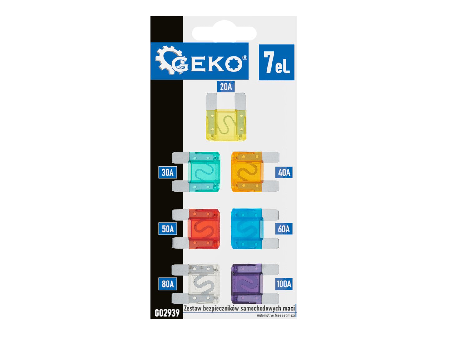 Set sigurante auto maxi, 7 elemente, Geko G02939