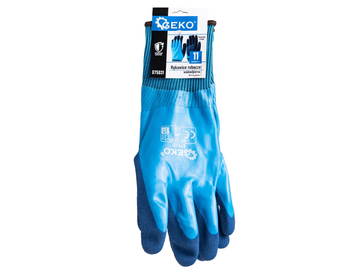 Manusi de lucru impermeabile, poliester / latex, marimea 11, Geko G75031