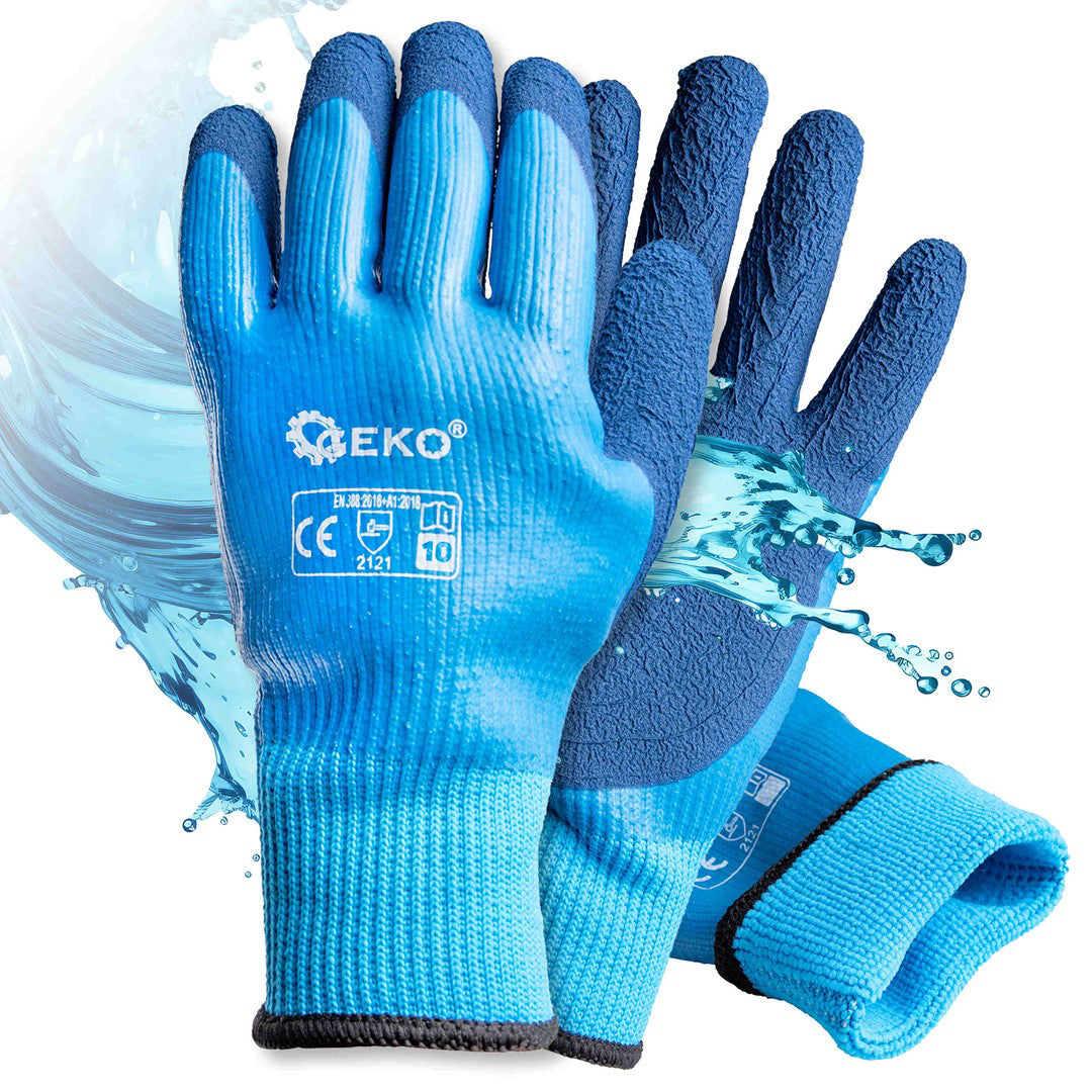 Manusi de lucru impermeabile izolate, tricotate, marimea 10, Geko G75037