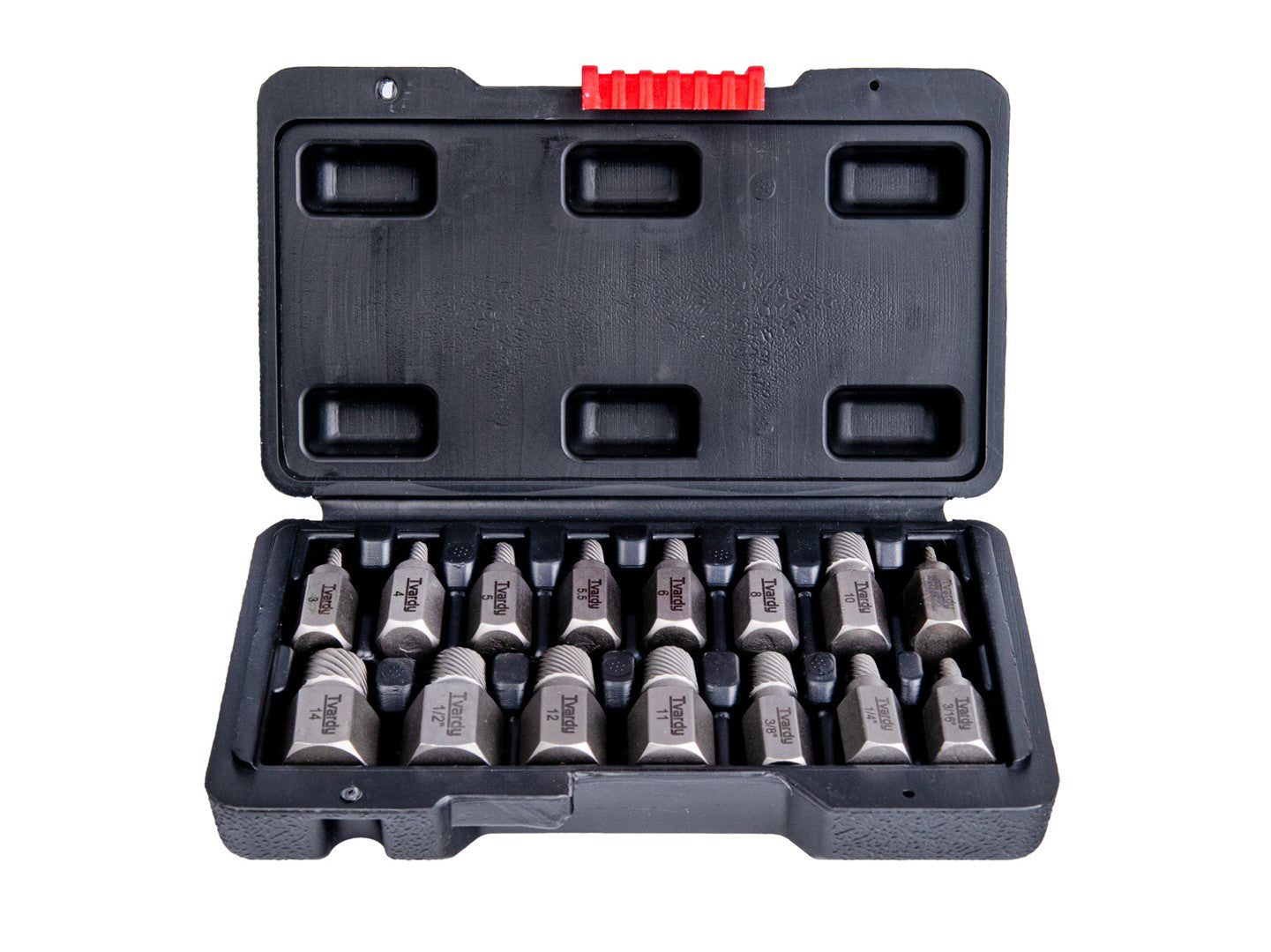 Set extractoare suruburi rupte, Cr-Mo-15 elemente, Tvardy T00065