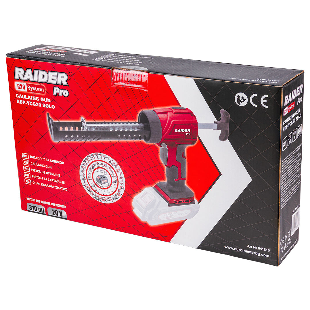 Pistol electric pentru silicon Solo (fara acumulator si incarcator) RDP-YCG20, presiune 1200 N, Raider 041610