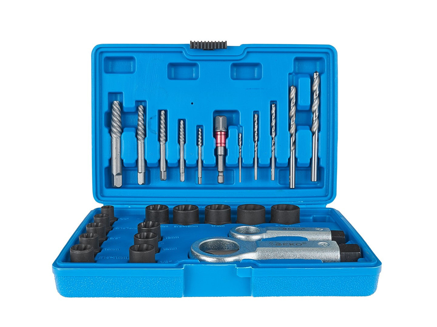 Set extractoare suruburi piulite si stifturi rupte, 26 elemente, Geko G30036