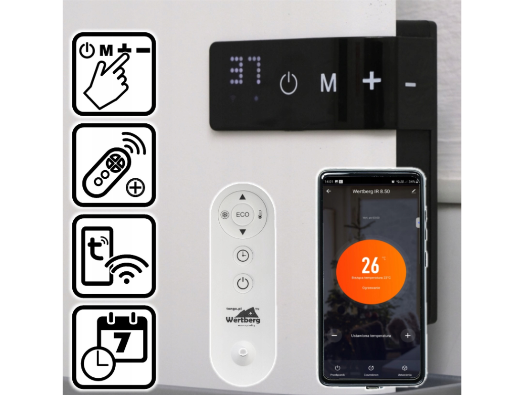 Panou de incalzire cu infrarosu Wertberg IR 8.50, 500 W, Harder HD0131